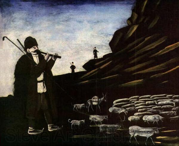 Niko Pirosmanashvili A Shepherd with His Flock